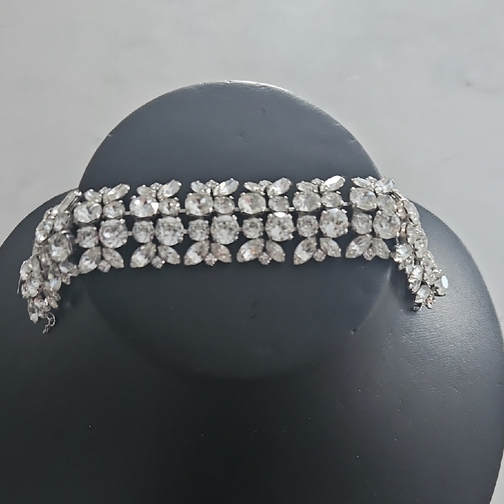 Signed Sherman Crystal Bracelet